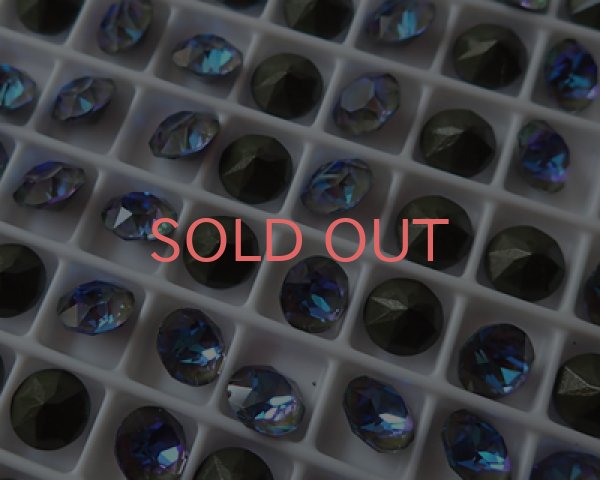 画像2: オーストリア製クリスタルガラス/#1088/クリスタルディライト/アーミーグリーン/29ss(4個) (2)