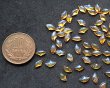 画像3: ヴィンテージ/ガラス/ドラゴンズブレス/ファン/約8×5mm(1個) (3)