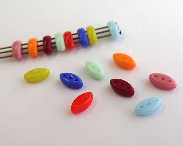 画像4: チェコガラスビーズ/3ホール/ベビーブルー(10個) (4)