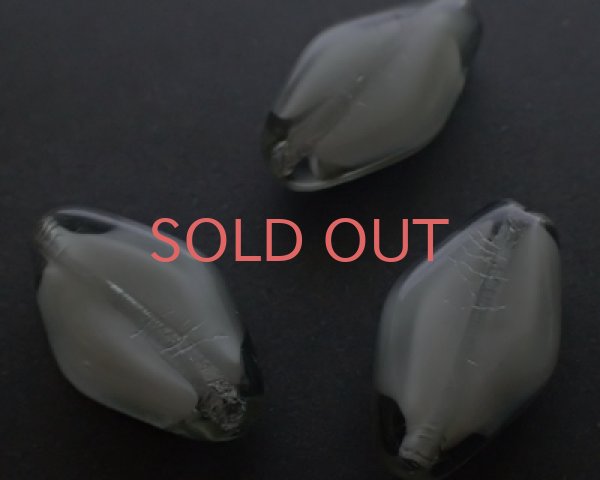 画像3: ns066/ヴィンテージ/ドイツ/ツイストオーバル/グレイ×ホワイト（4個） (3)