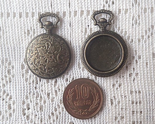 画像2: ちび懐中時計A/金古美(1個) (2)