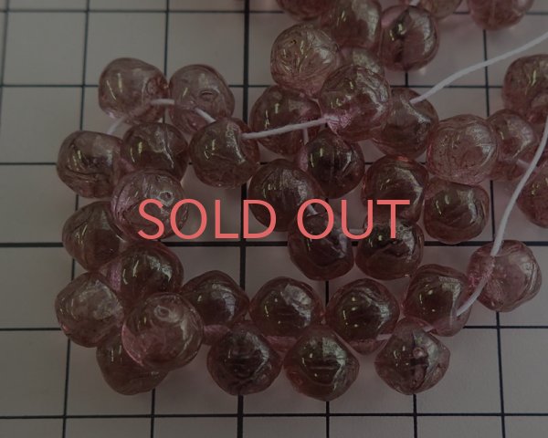 画像2: デッドストック/チェコ/ローズドロップ/ローズゴールド/8mm(4個) (2)