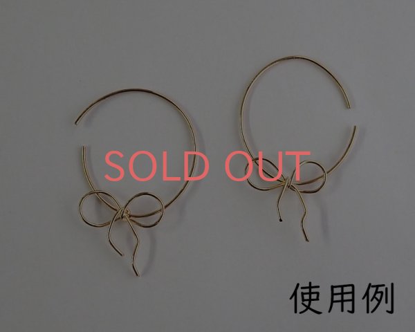 画像2: メタルパーツ/リボンフープ(2ペア) (2)