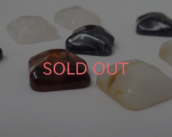 画像4: アクリルカボション/ウエーブスクエア/ブラックマーブル(2個) (4)