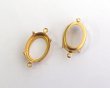画像1: 18×13mmオーバル用/ブラスセッティング/オープンバック/2リング(浅め)(1個) (1)