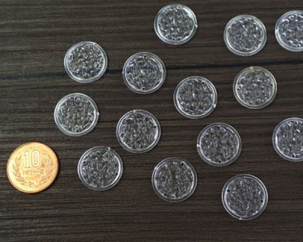 画像3: ヴィンテージ/ドイツ/プラスチックコネクター/クリアテクスチャード(4個) (3)