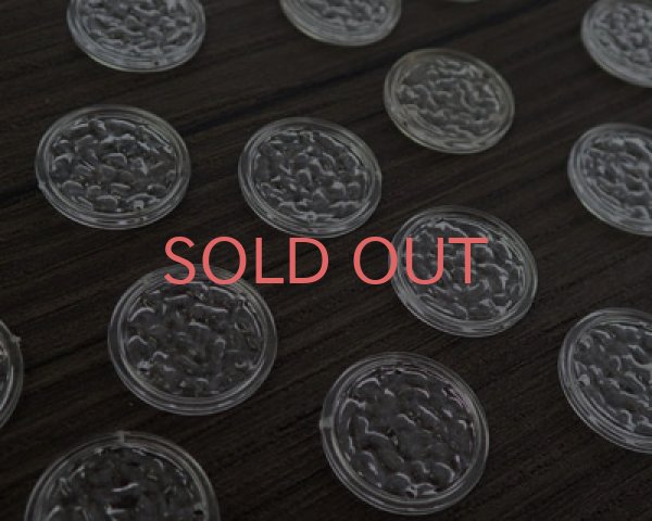 画像2: ヴィンテージ/ドイツ/プラスチックコネクター/クリアテクスチャード（4個） (2)