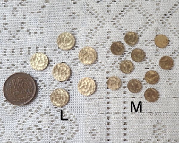 画像2: ブラススタンピング/ハンマーラウンド/M(4個) (2)