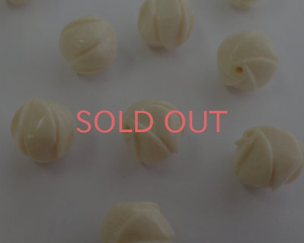 画像2: 日本製/カゼイン樹脂/ツイストラウンド/約12mm(2個） (2)