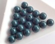 画像1: 日本製/アクリル塗装/ラウンド/藍色/約8mm(2個） (1)