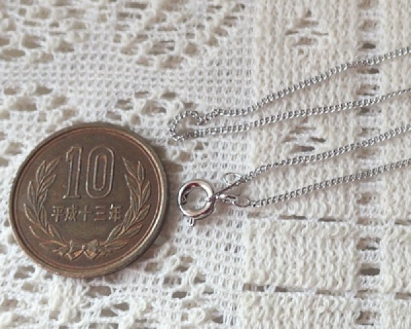 画像3: 極細キヘイチェーン/本ロジウムメッキ/全長約40cm (3)