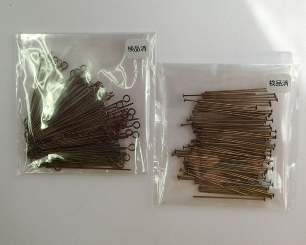 画像2: Tピン30mm/金古美(約100本) (2)