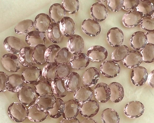 画像3: ヴィンテージ/チェコ/ガラス/オーバル/ライトアメシスト/12×10mm(1個) (3)