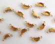 画像1: 8×4mm用/ハーフムーン用/ブラスセッティング/2リング(1個) (1)