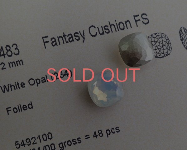 画像2: オーストリア製クリスタルガラス/#4483/ホワイトオパール/12mm(1個) (2)