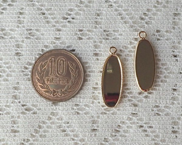 画像2: セッティング/ブラス/ロングオーバル/ゴールド(1個) (2)