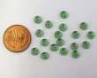 画像3: チェコガラスビーズ/パフラウンドドロップ/6mm/プレーリーグリーン（10個） (3)