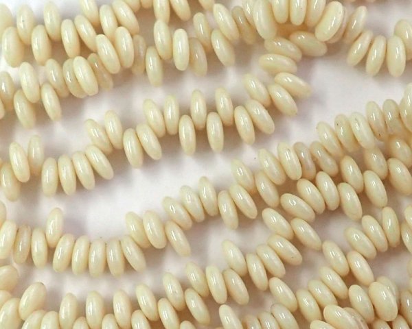 画像3: チェコガラスビーズ/パフラウンドドロップ/6mm/ラスターオペークシャンパーニュ(10個) (3)