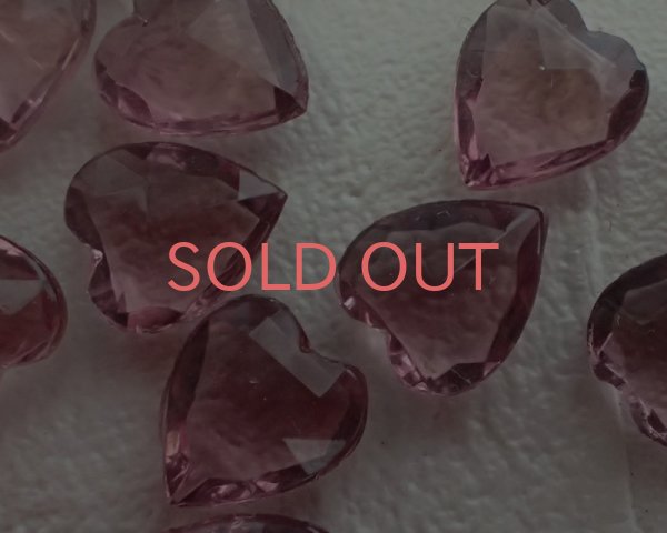 画像3: ヴィンテージ/ドイツ/ガラス/ハート/ライトアメシスト/約8mm(1個) (3)