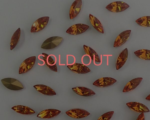 画像2: ヴィンテージ/スワロフスキー/#4200/2/トパーズ/15×7mm(2個) (2)