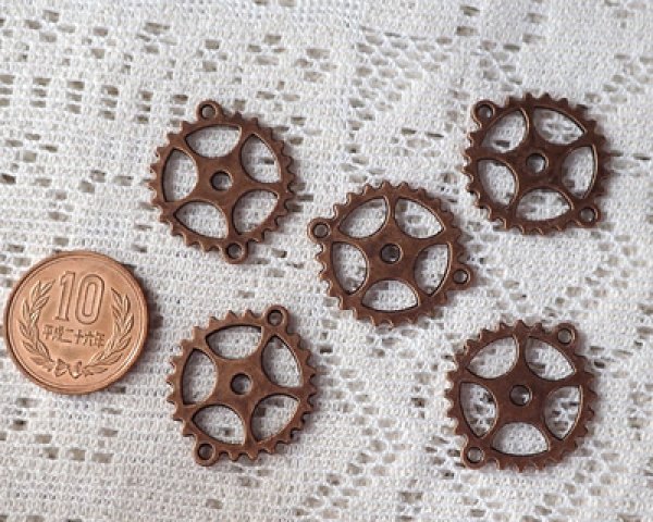 画像2: /メタルコネクター/ギアB/銅古美(4個) (2)