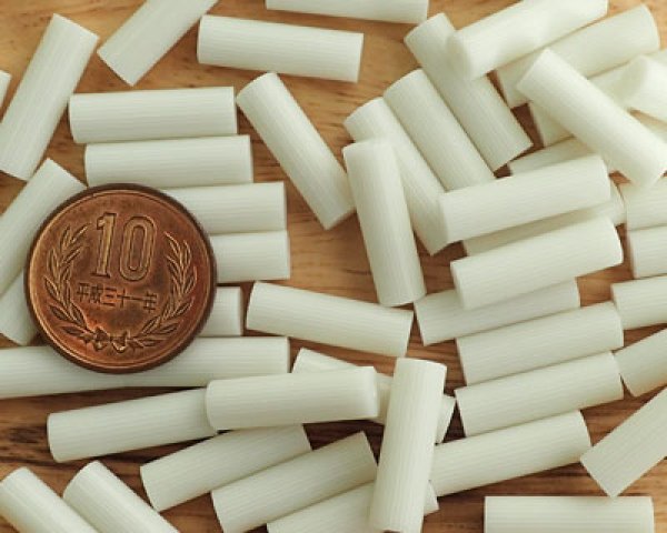 画像2: 日本/アクリル樹脂/アイボリーストライプ/約20×6mm(4個) (2)