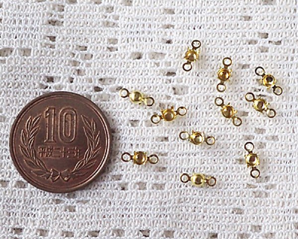 画像2: pp24用/ブラスセッティング/クローズドバック/2リング(1個) (2)