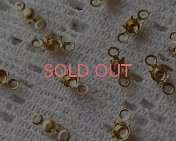 画像1: pp24用/ブラスセッティング/クローズドバック/2リング(1個) (1)