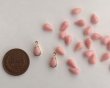 画像2: ヴィンテージ/日本/ガラス/オペークピンク/10×6mm(5個) (2)