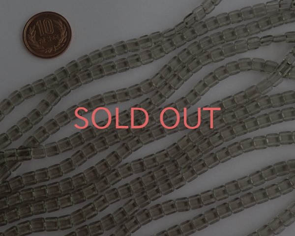 画像2: チェコガラスビーズ/2ホールタイル/ブラックダイヤモンド(10個） (2)