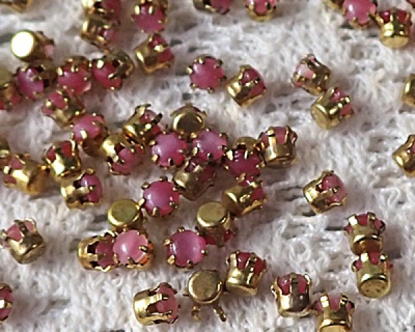 画像2: ヴィンテージ/プリセットパーツ/ピンクムーン(10個) (2)