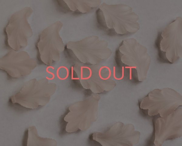 画像3: ヴィンテージ/ドイツ/ルーサイト/ライトピンクロストリーフペンダント（1個） (3)