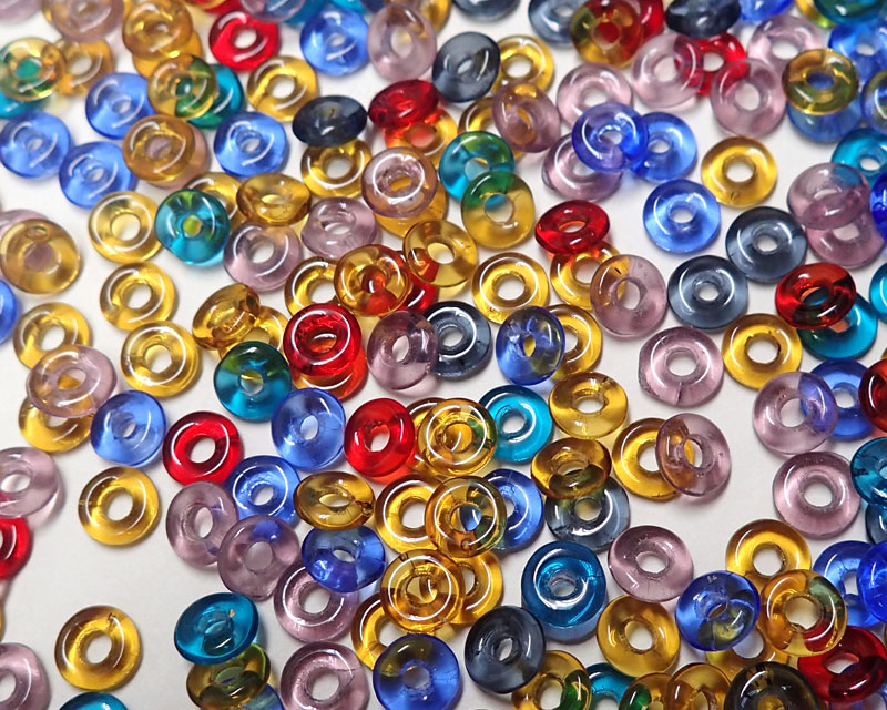 チェコガラスビーズ/ドーナツロンデル/サファイア/8mm(20個) - Online Shop Cat-a-lyst